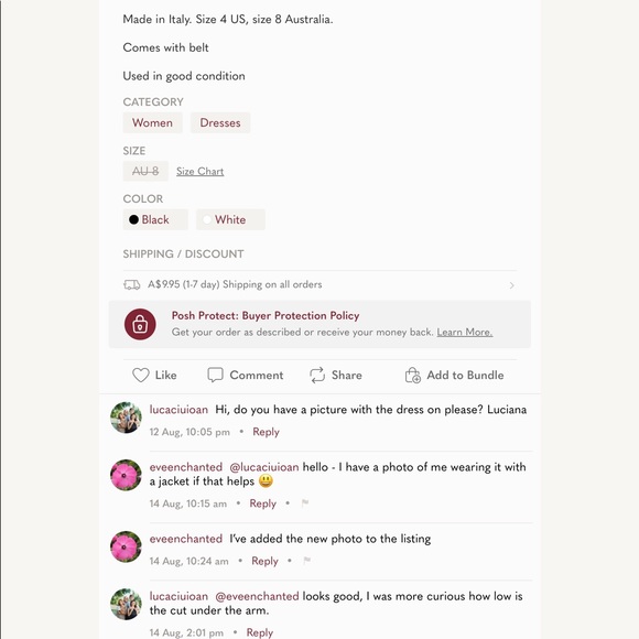 100% silk dress by Michael Kors - Picture 6 of 6